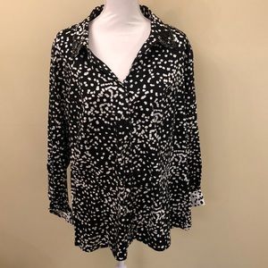 Lane Bryant long sleeve button up blouse size 28